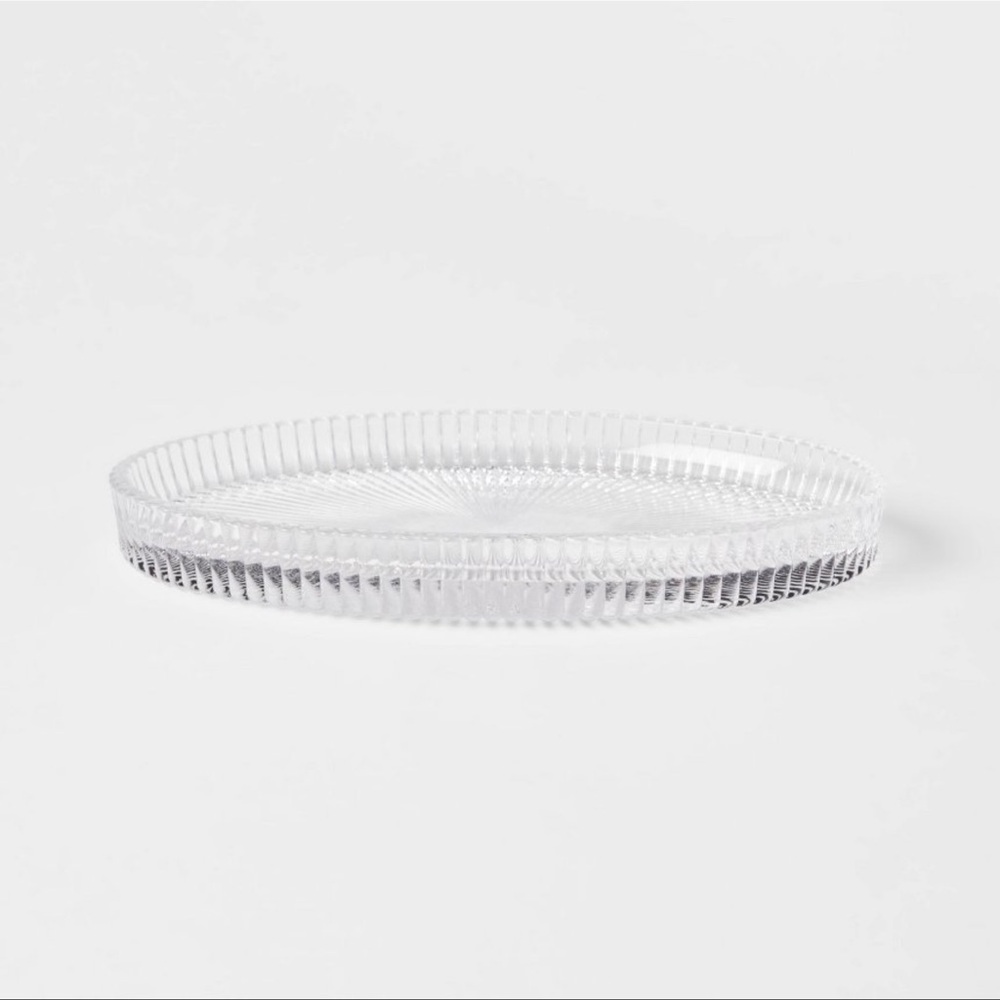 Target Threshold Ribbed Glass Vanity Tray Clear - Picture 2 of 4